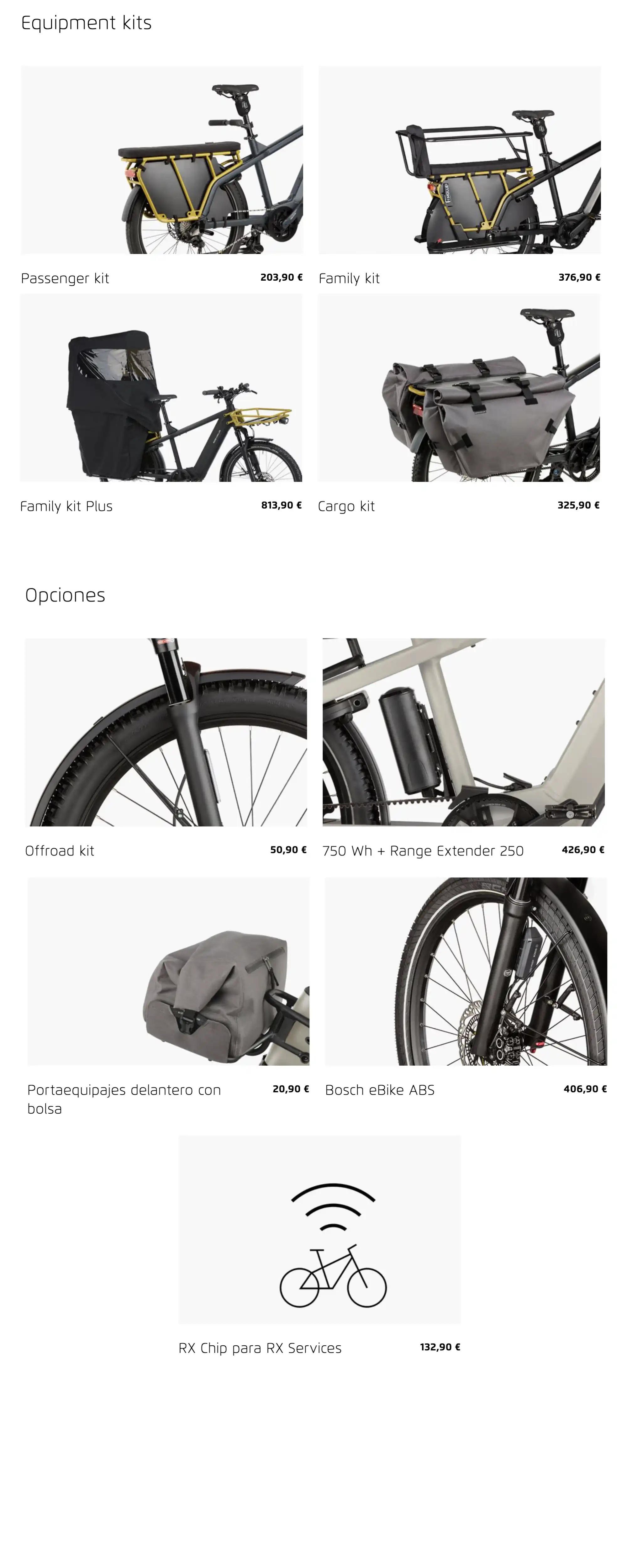Equipamiento y opciones