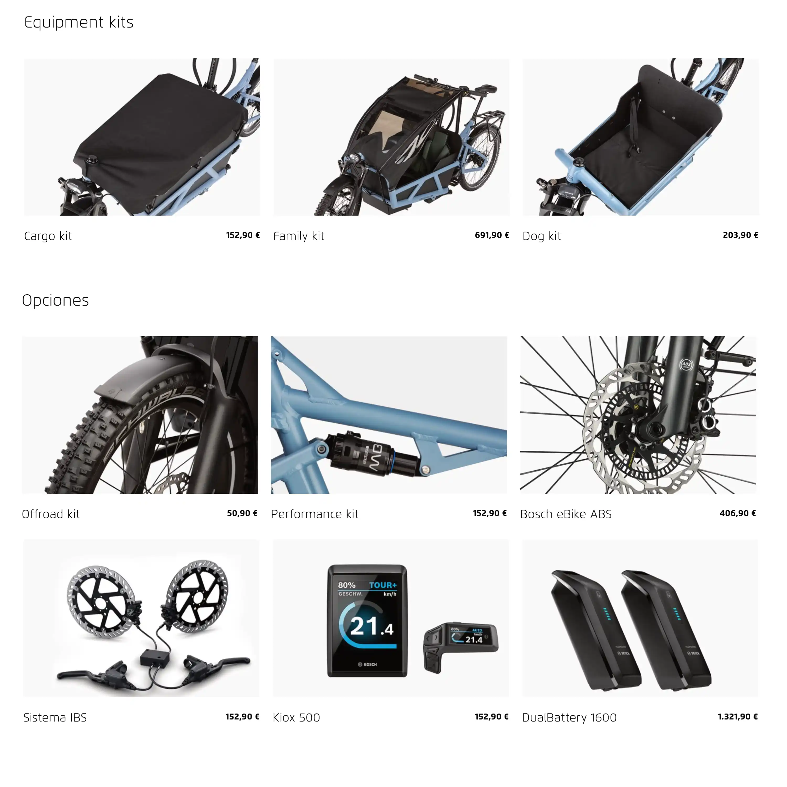 Opciones y equipamiento load 5
